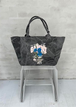 Medium trapeze easy shopper flower print Phantom C2080038 Ganni 